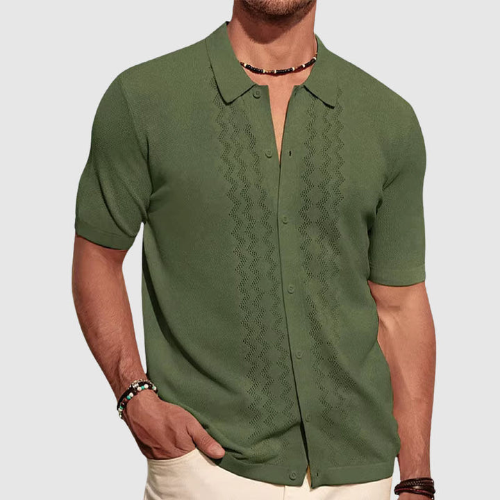 Kiven | Men's Short-Sleeve Casual Button-Up Shirt-The Yellow Prime
