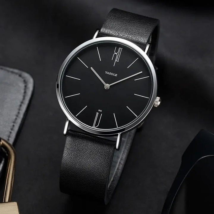 Men's classic stainless steel wristwatch for special occasions-The Yellow Prime