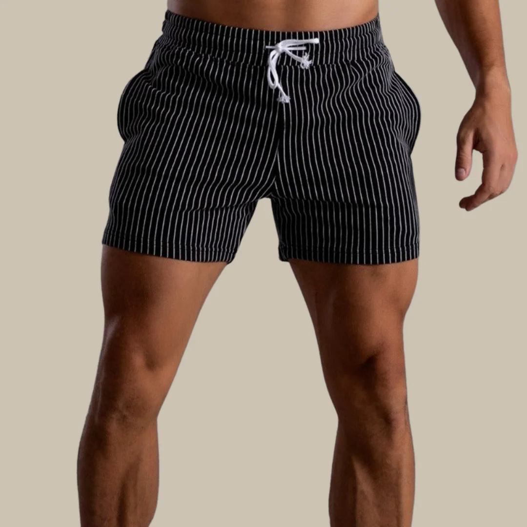 Konrad | Men's Stylish Pinstripe Shorts-The Yellow Prime