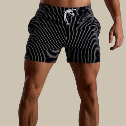 Konrad | Men's Stylish Pinstripe Shorts-The Yellow Prime