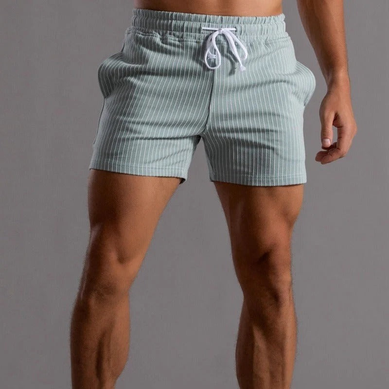Konrad | Men's Stylish Pinstripe Shorts-The Yellow Prime