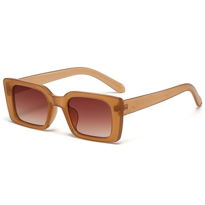 Women's Retro Rectangular Sunglasses with Leopard Pattern for Summer-The Yellow Prime