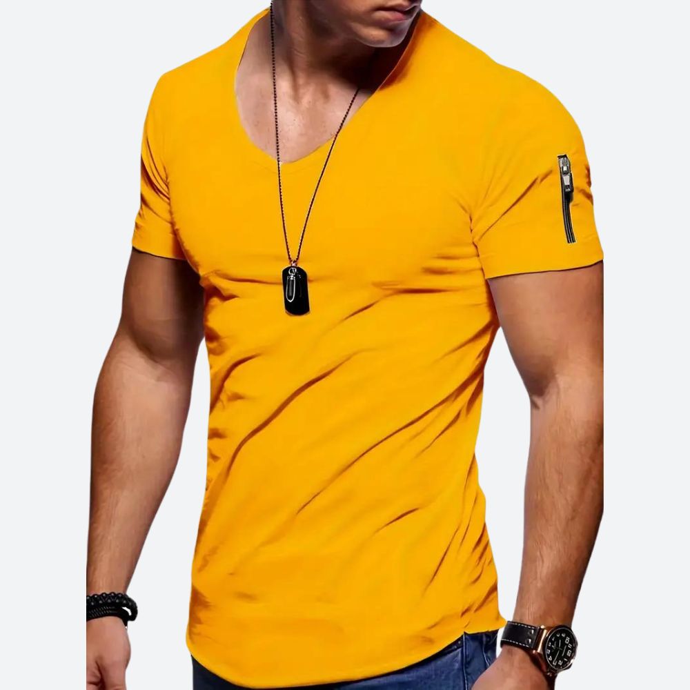 Men's Comfortable Large Size T-Shirt-The Yellow Prime