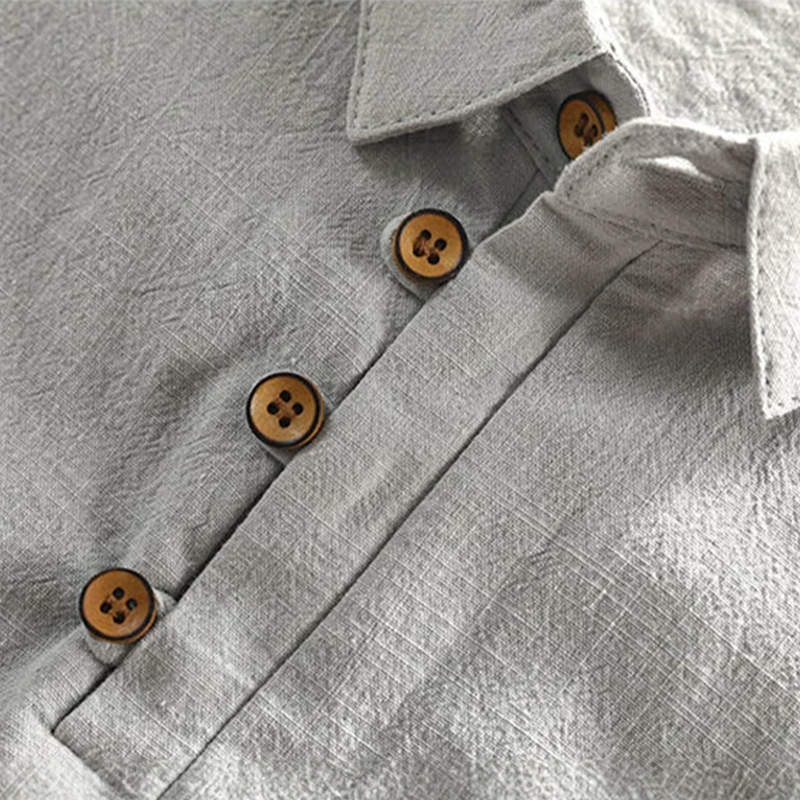 Malcolm | Men's Casual Linen Short Sleeve Polo Shirt