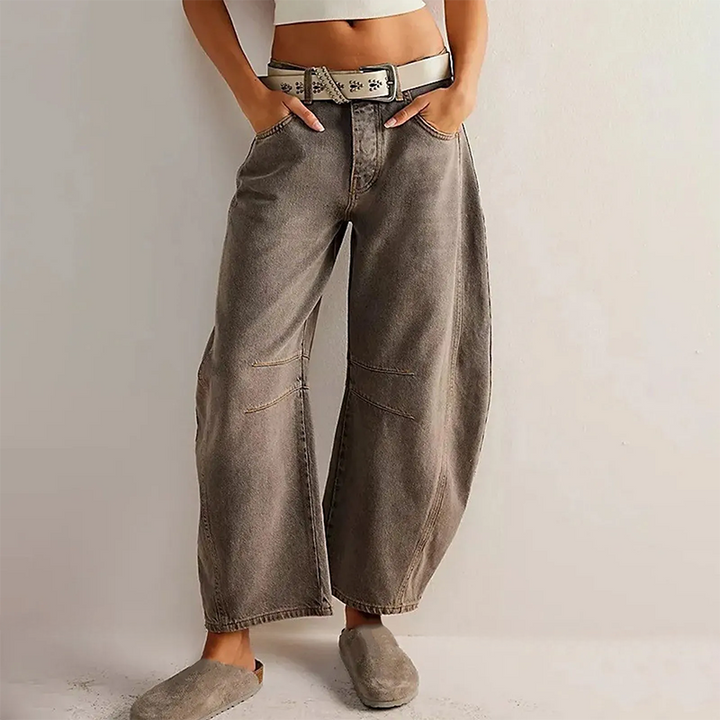 Women's Loose-Fitting Casual Jeans-The Yellow Prime