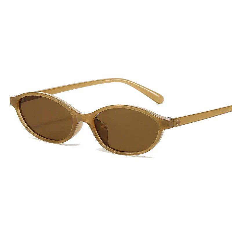 Women's Lightweight Oval Sunglasses – Durable Plastic Frame for Summer-The Yellow Prime