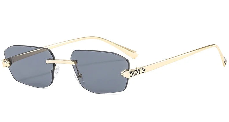 Women's Lightweight Frameless Polygonal Sunglasses for Summer Outings-The Yellow Prime