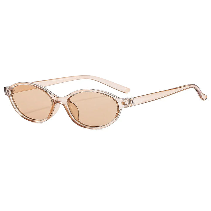 Women's Lightweight Retro Oval Cat-Eye Sunglasses for Everyday Wear-The Yellow Prime
