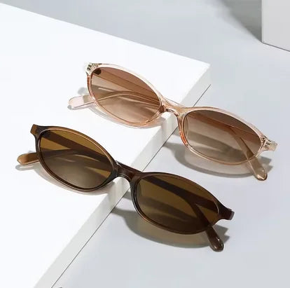 Women's Lightweight Retro Oval Cat-Eye Sunglasses for Everyday Wear-The Yellow Prime