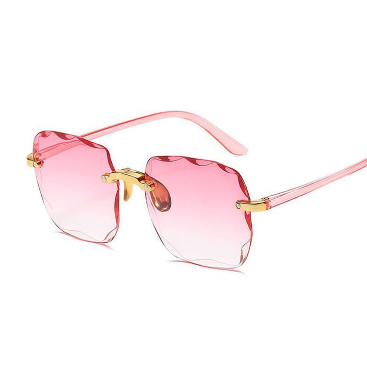 Women's Lightweight Rimless Sunglasses with UV400 Protection-The Yellow Prime