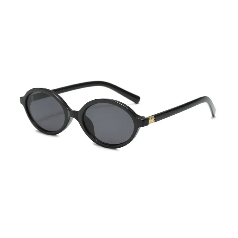 Women's Lightweight Oval Sunglasses – Leopard Print, UV Protection-The Yellow Prime