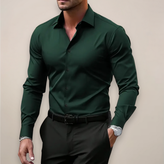 Lennart | Men's Casual Long Sleeve Shirt-The Yellow Prime