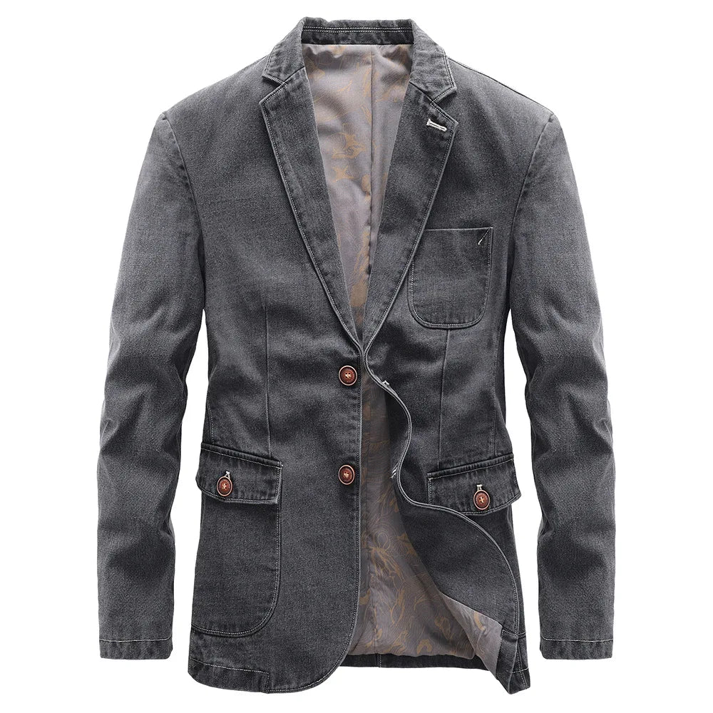 Lässige Herren-Jeansblazerjacke – Warmes Must-have für Herbst und Winter