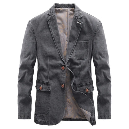 Lässige Herren-Jeansblazerjacke – Warmes Must-have für Herbst und Winter