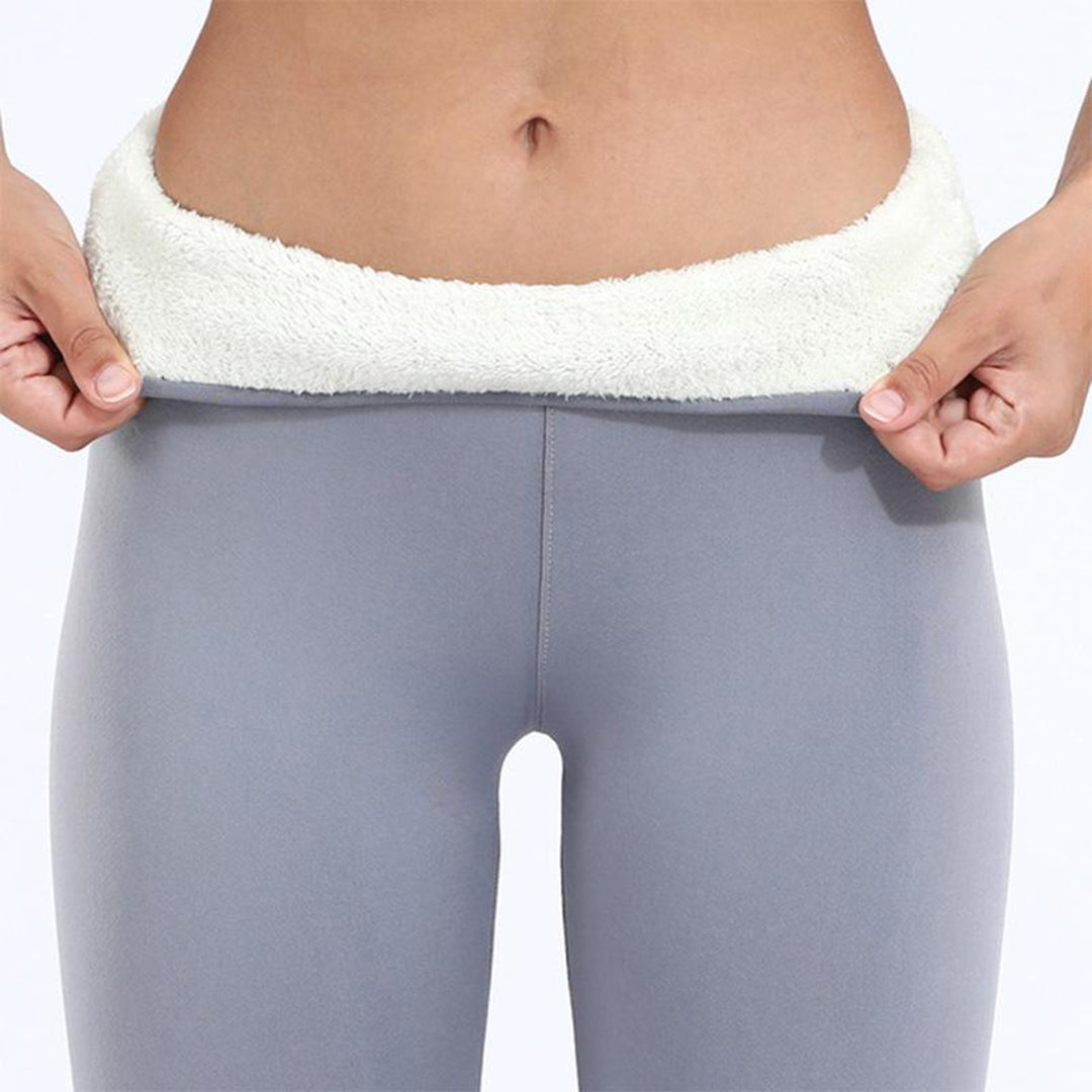 Women's Thermal Fleece Lined Leggings for Winter Layering in Black, Gray, Navy-The Yellow Prime