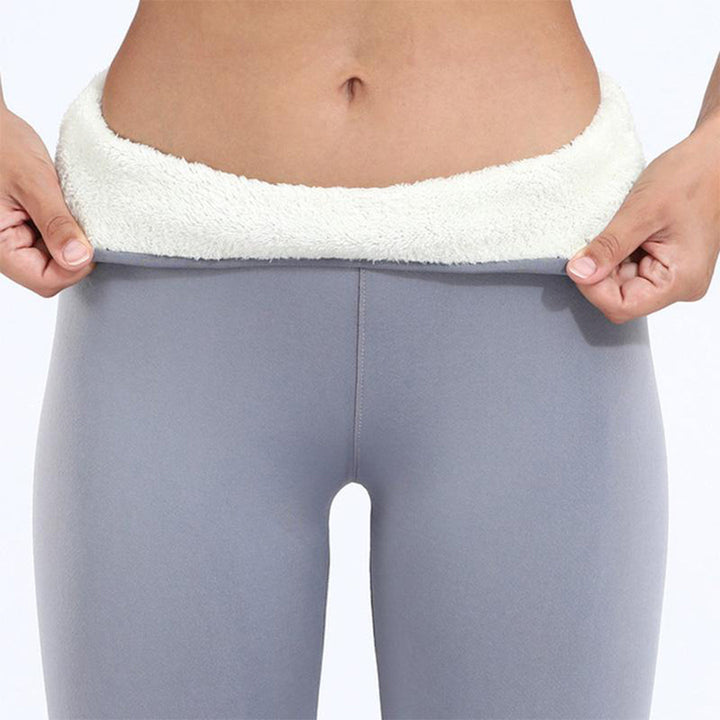 Women's Thermal Fleece Lined Leggings for Winter Layering in Black, Gray, Navy-The Yellow Prime