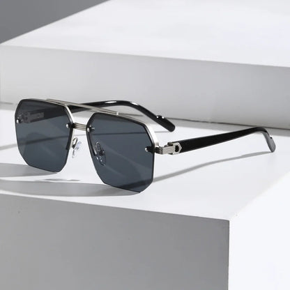Lightweight Men's Geometric Sunglasses - Minimalist Plastic Design-The Yellow Prime
