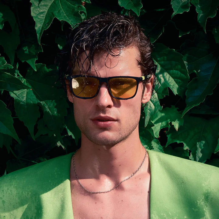 Lightweight Polarized Square Frame Sunglasses for Night Vision Driving-The Yellow Prime