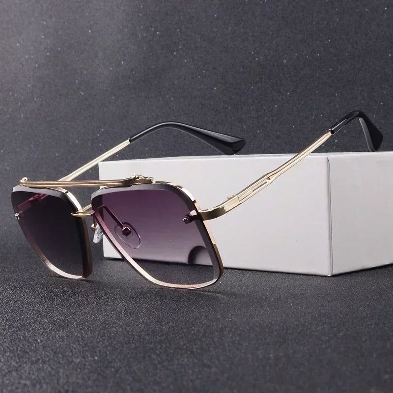 Lightweight Square Aviator Sunglasses for Men – UV400 Protection-The Yellow Prime