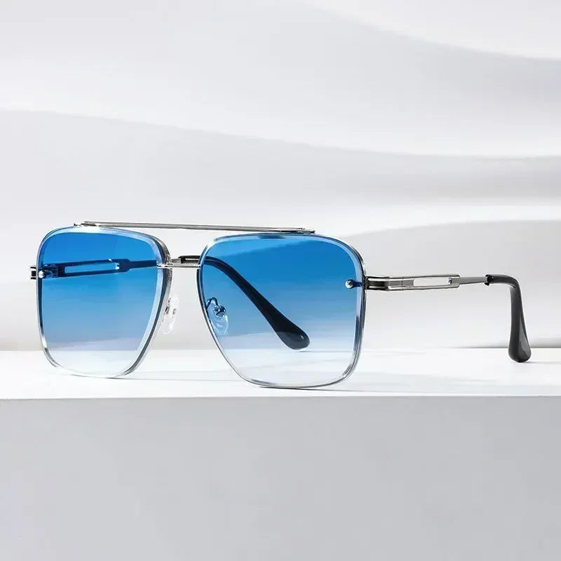 Lightweight Square Aviator Sunglasses for Men – UV400 Protection-The Yellow Prime