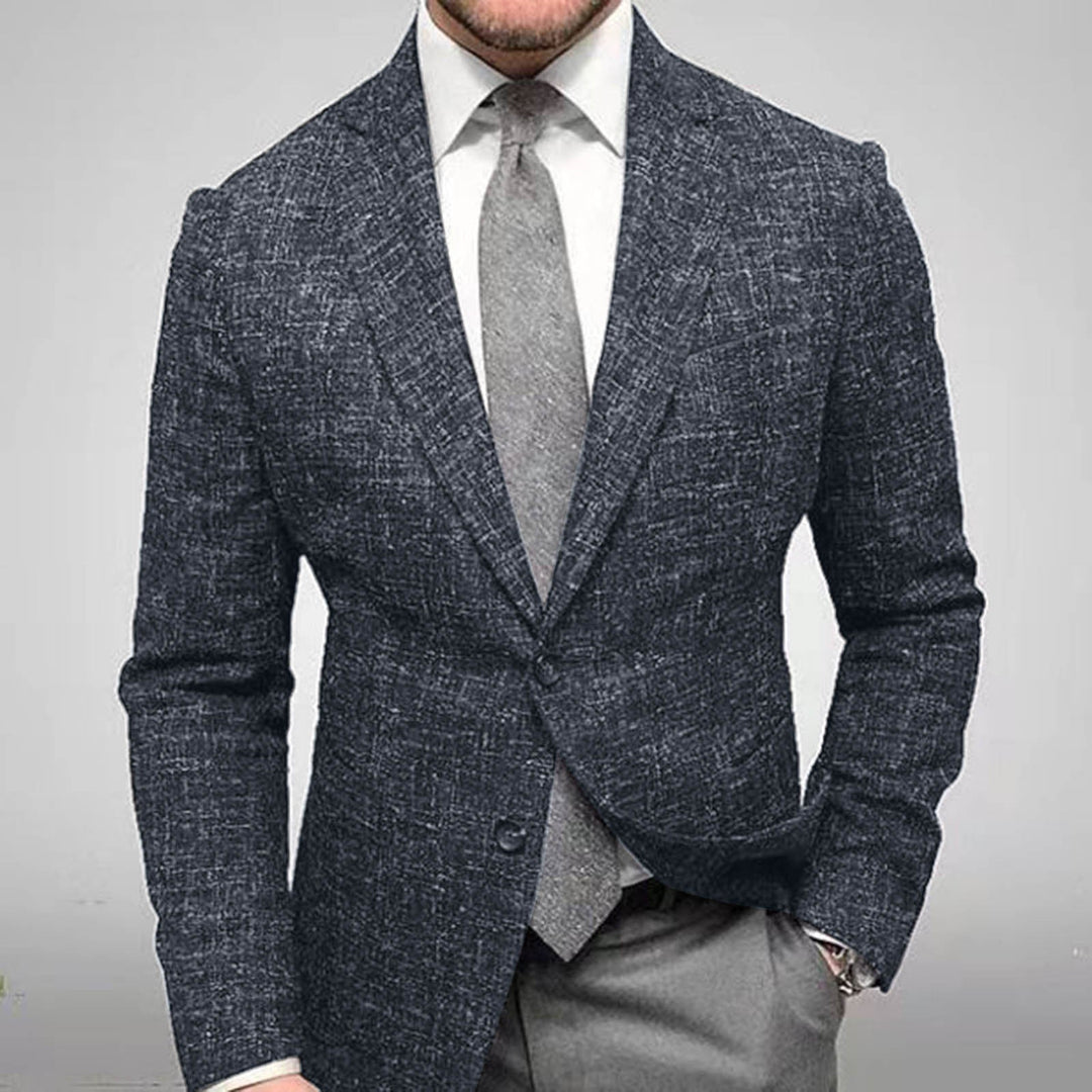Linen Blazer For Men Formal And Casual Wear Lightweight Black checked