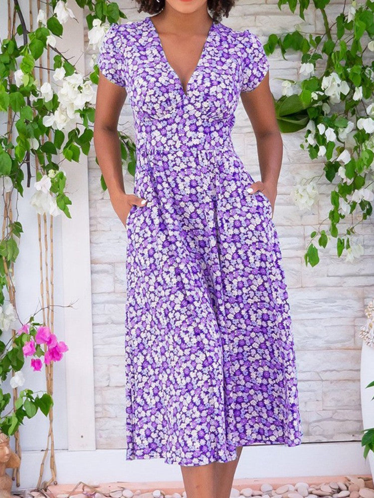 Liora | Women's Elegant Floral Dress-The Yellow Prime