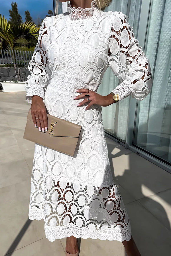 Lisa | Women's Romantic Lace Dress-The Yellow Prime