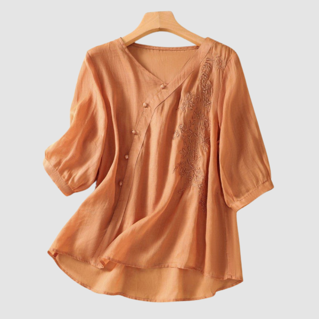 Loraine | Women's Elegant Breathable Blouse-The Yellow Prime
