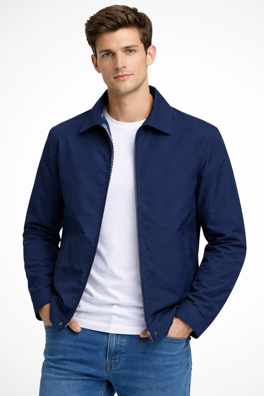Men's Classic Check-Lined Harrington Jacket