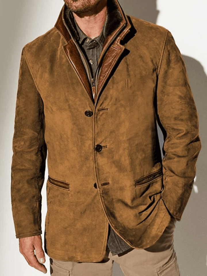 Lucas | Men's Vintage Leather Jacket-The Yellow Prime