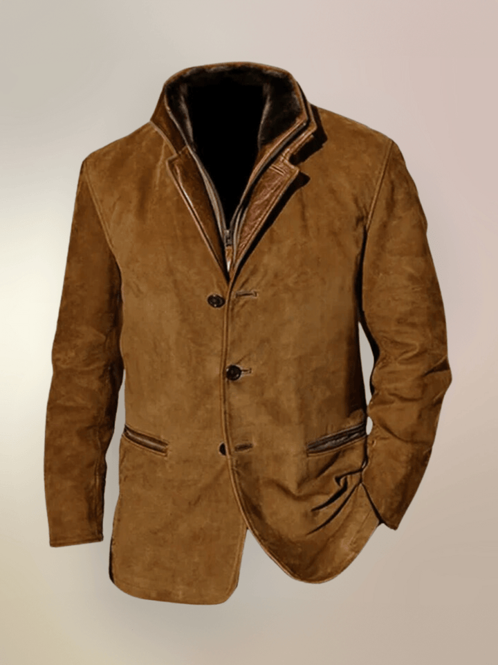 Lucas | Men's Vintage Leather Jacket-The Yellow Prime