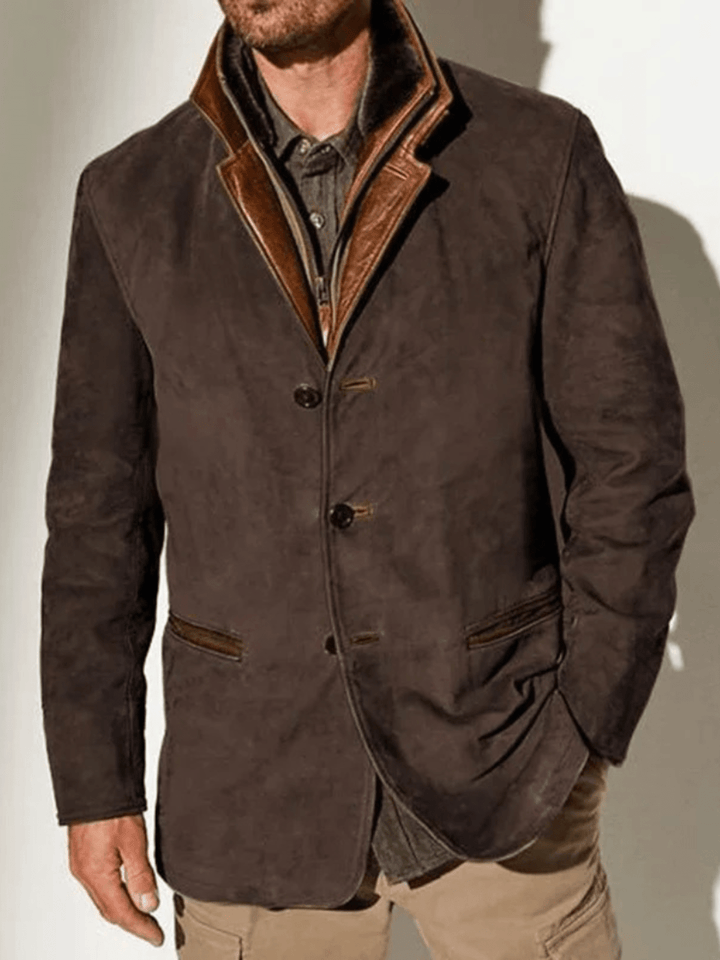 Lucas | Men's Vintage Leather Jacket-The Yellow Prime