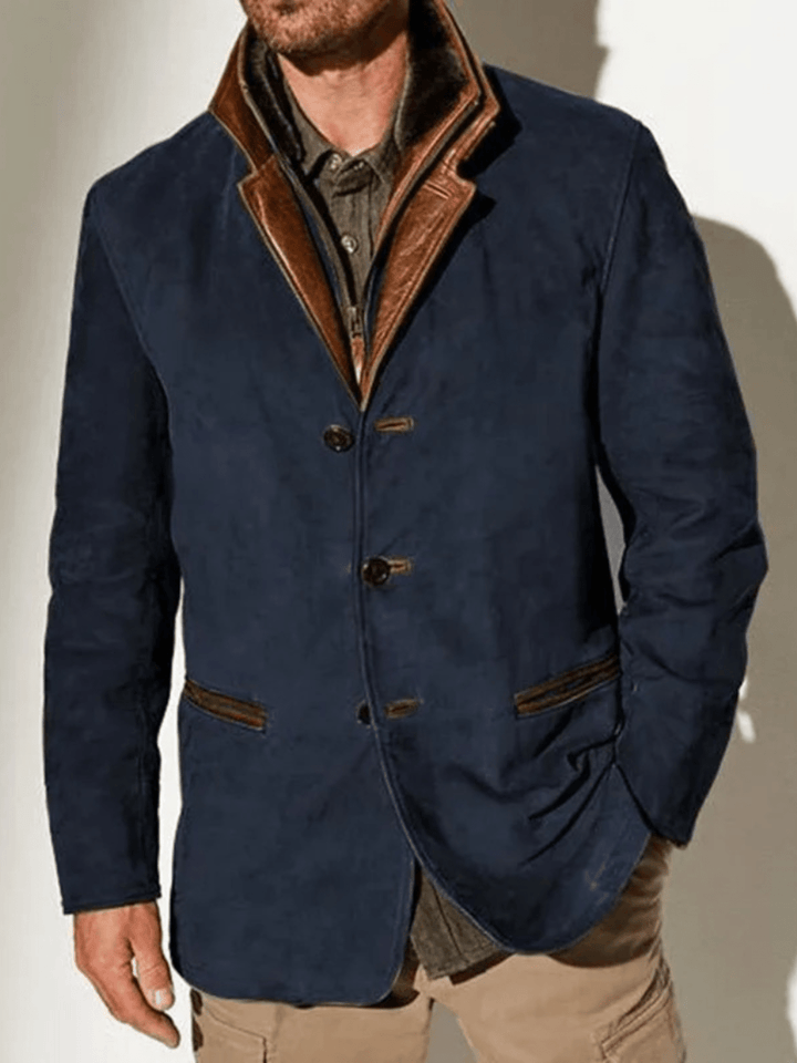 Lucas | Men's Vintage Leather Jacket-The Yellow Prime