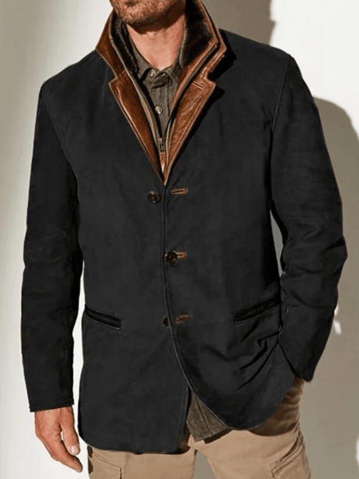 Lucas | Men's Vintage Leather Jacket-The Yellow Prime