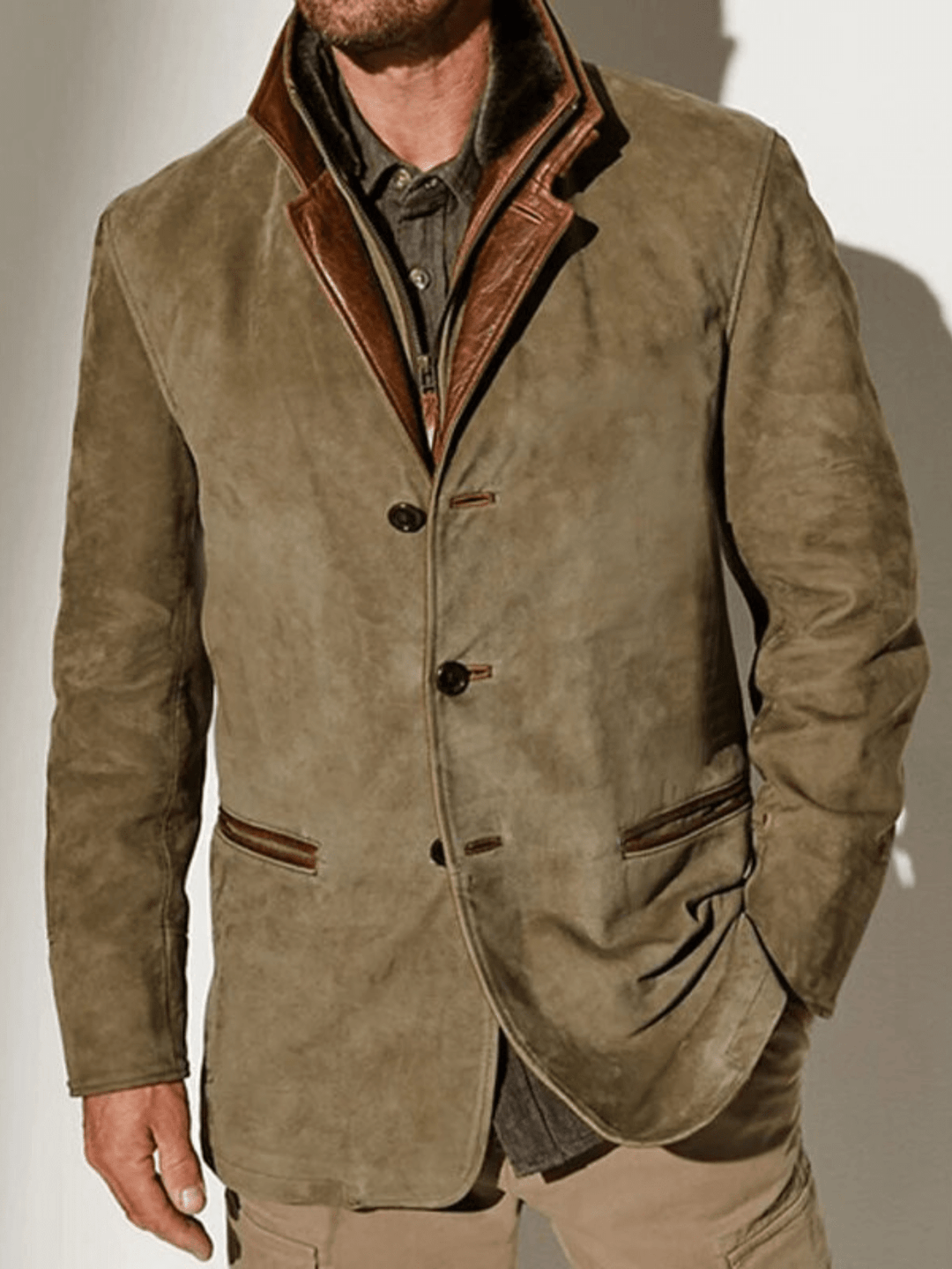 Lucas | Men's Vintage Leather Jacket-The Yellow Prime