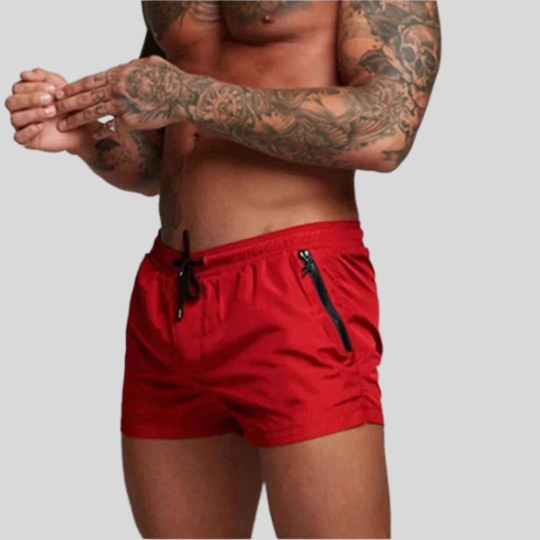 Lucian | Men's Drawstring Swim Trunks-The Yellow Prime