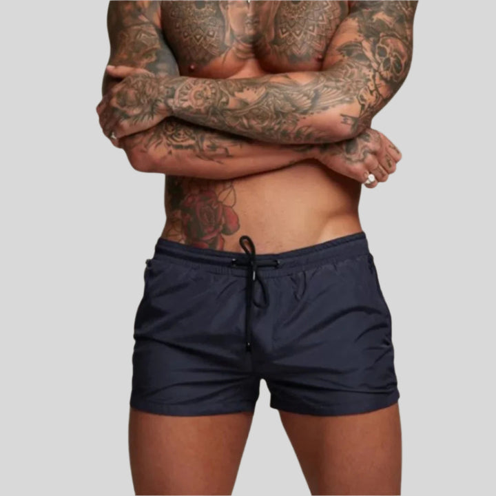 Lucian | Men's Drawstring Swim Trunks-The Yellow Prime