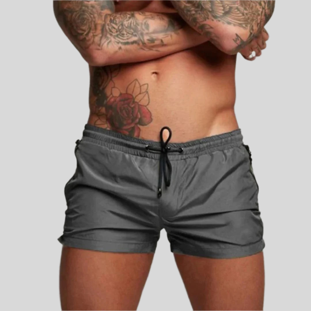 Lucian | Men's Drawstring Swim Trunks-The Yellow Prime