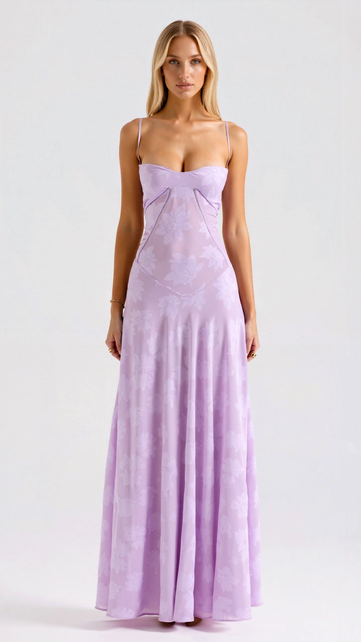 Luciana | Women's Elegant Wedding Guest Maxi Dress-The Yellow Prime
