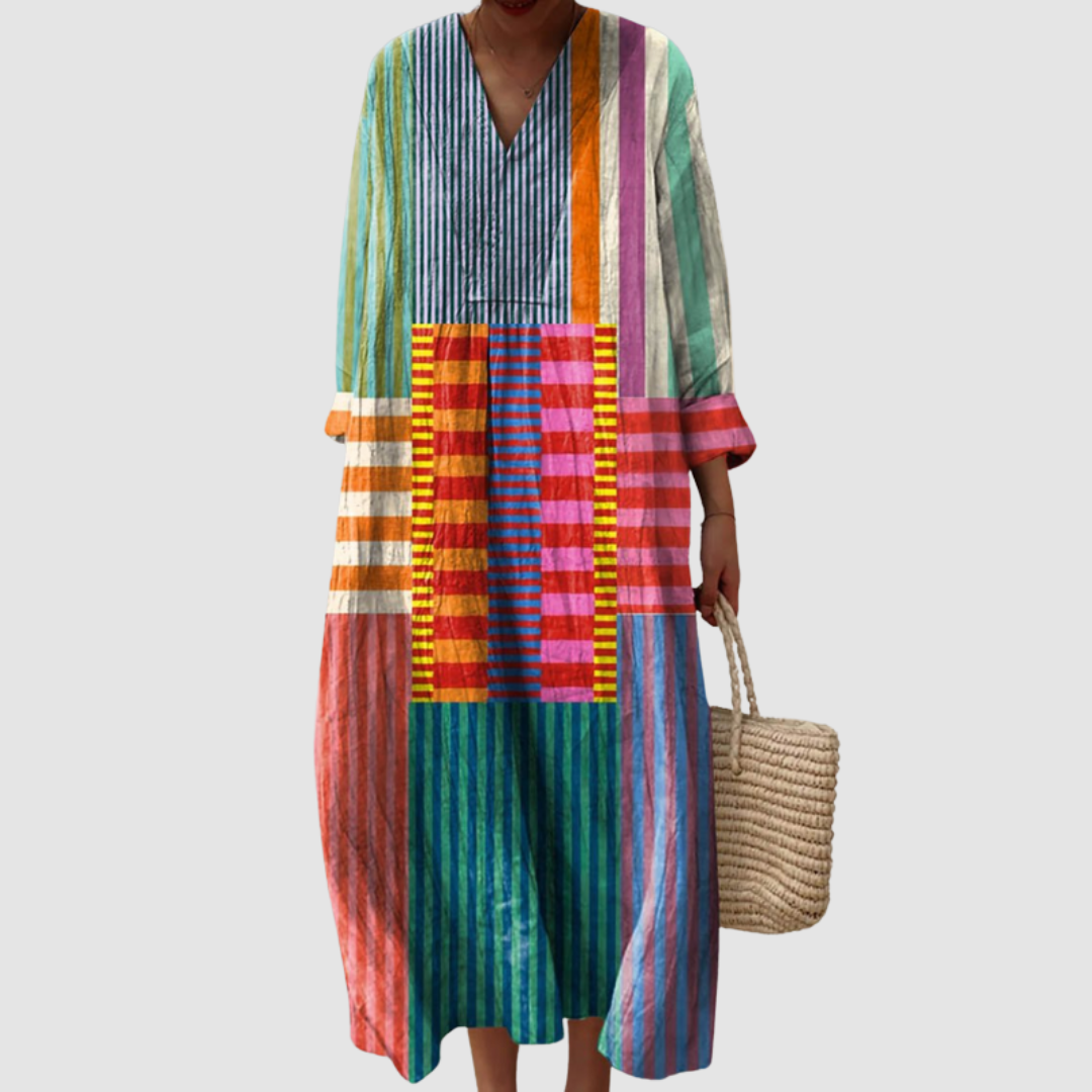 Luna | Women's Elegant Geometric Dress-The Yellow Prime