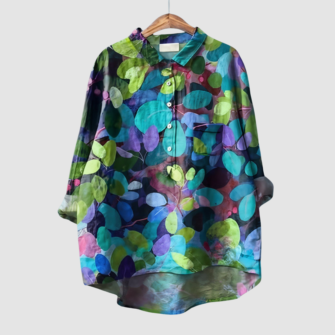 Luna | Women's Romantic Floral Print Blouse-The Yellow Prime