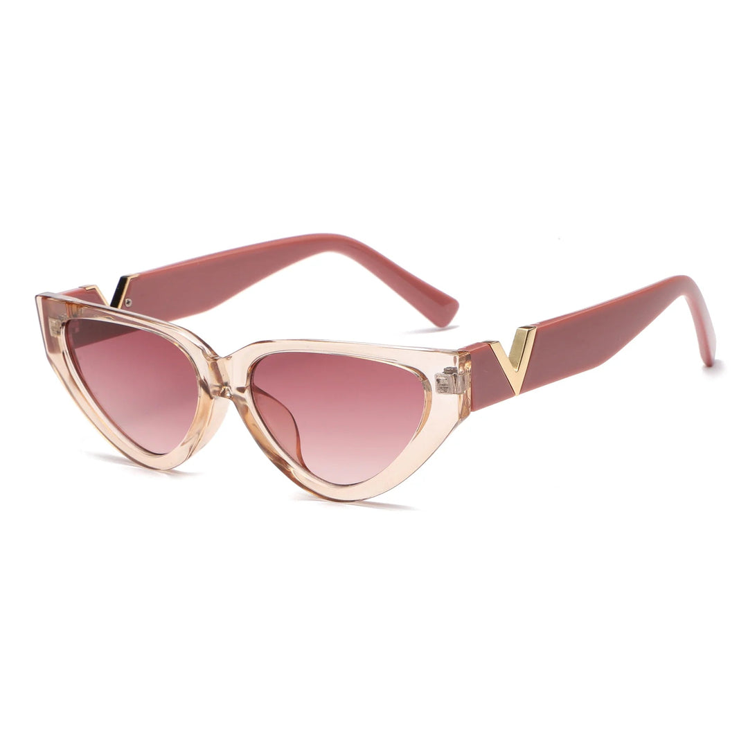 Women's Lightweight Cat-Eye Sunglasses – Vintage Plastic Design for Summer-The Yellow Prime