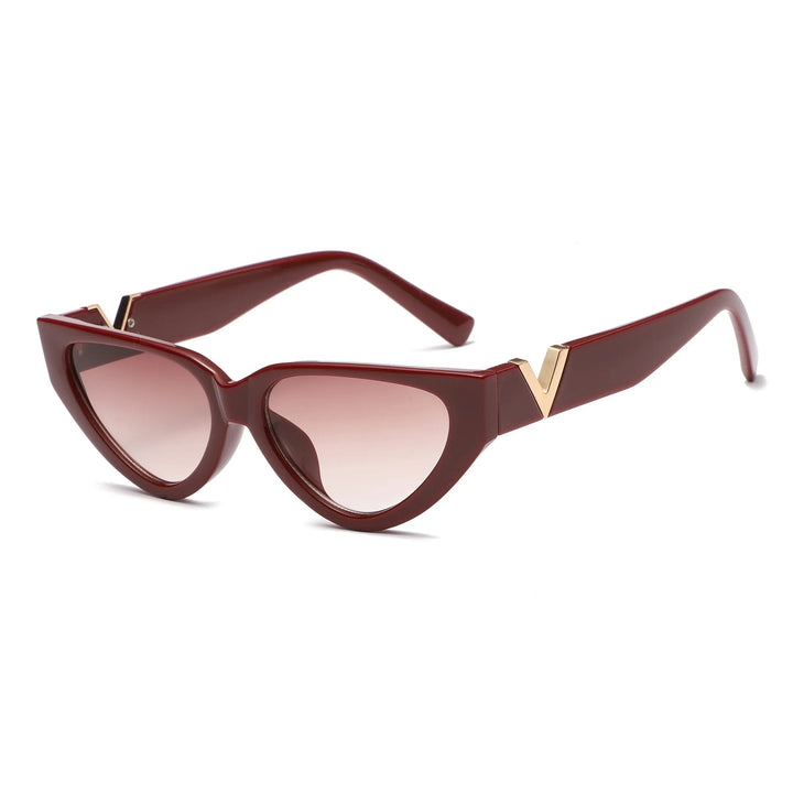 Women's Lightweight Cat-Eye Sunglasses – Vintage Plastic Design for Summer-The Yellow Prime