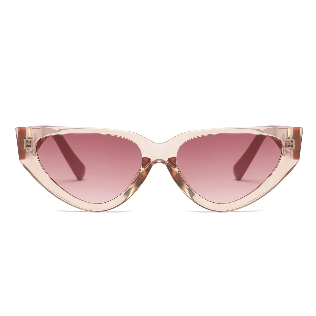 Women's Lightweight Cat-Eye Sunglasses – Vintage Plastic Design for Summer-The Yellow Prime