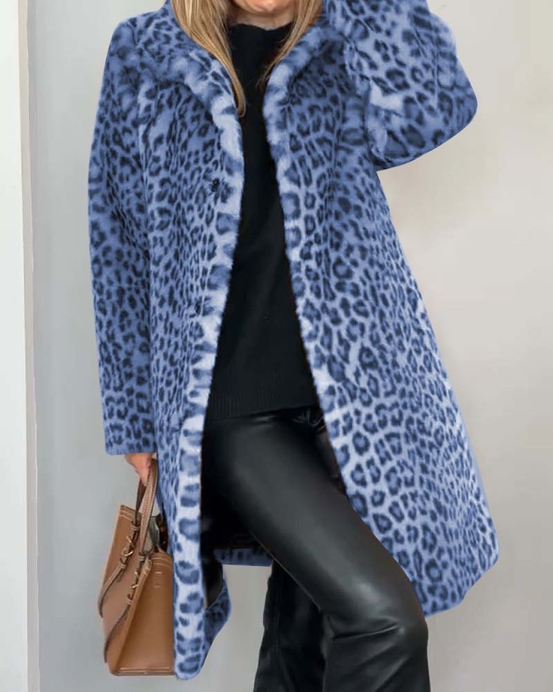 Lysandra | Women's Elegant Leopard Print Coat-The Yellow Prime