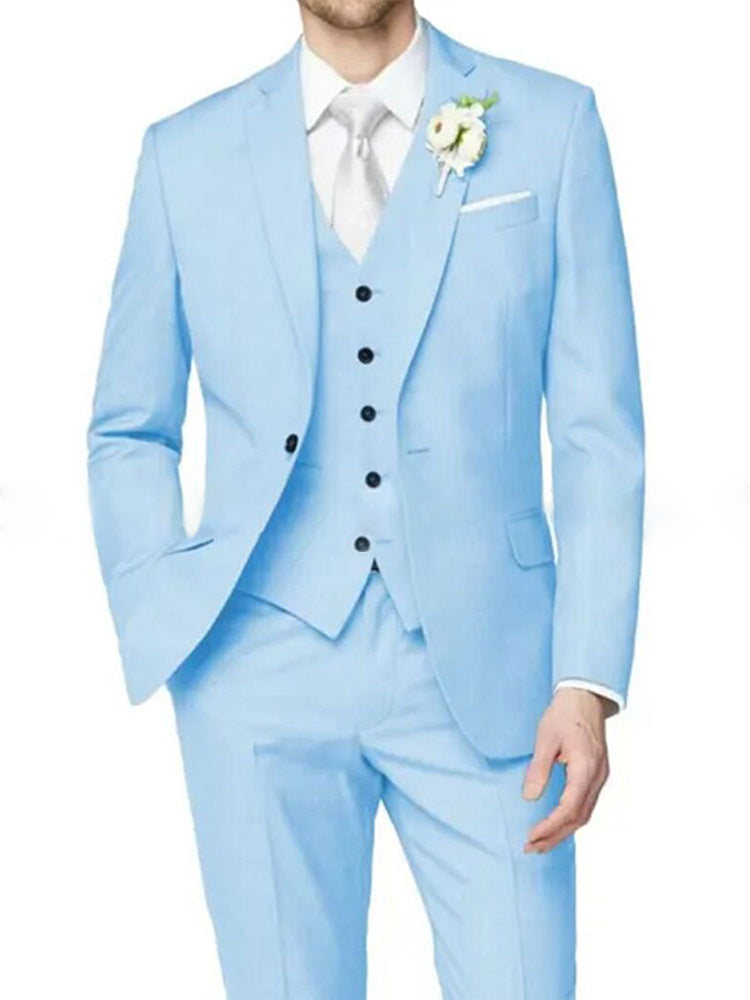 Men's Formal Notch Tailored One-Button Suit