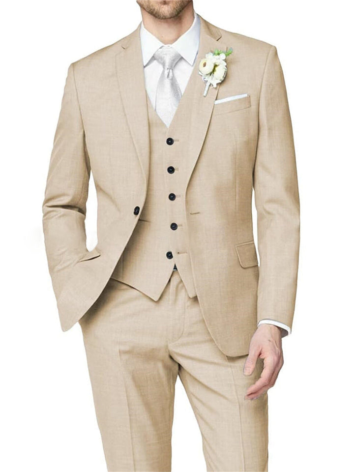 Men's Formal Notch Tailored One-Button Suit