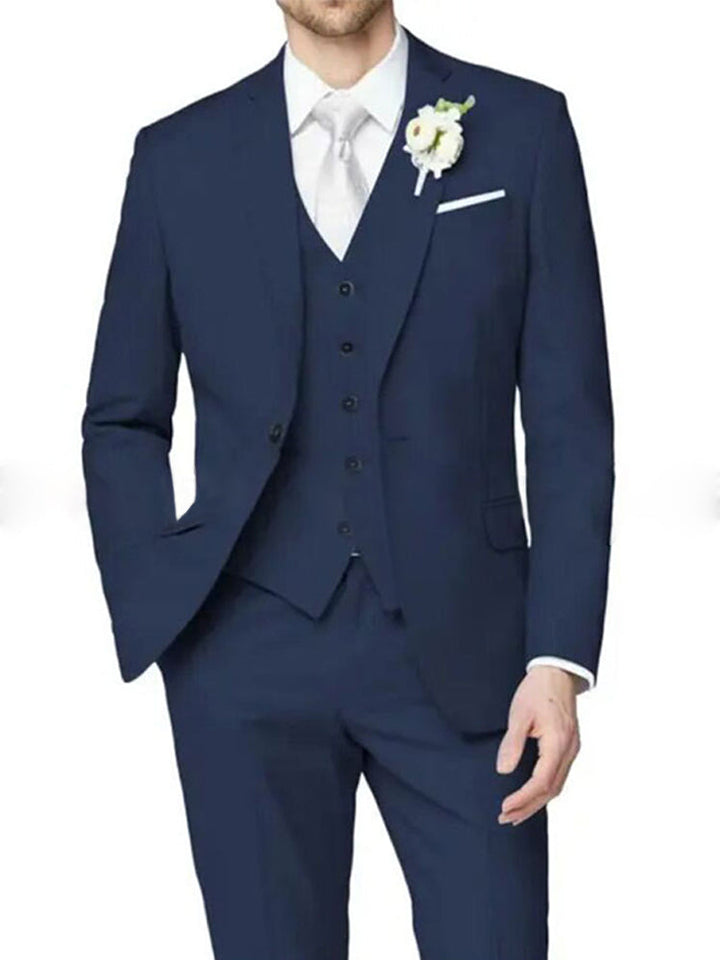 Men's Formal Notch Tailored One-Button Suit