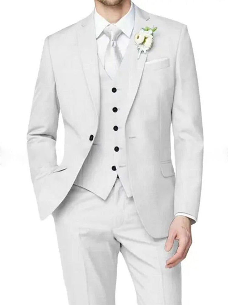 Men's Formal Notch Tailored One-Button Suit