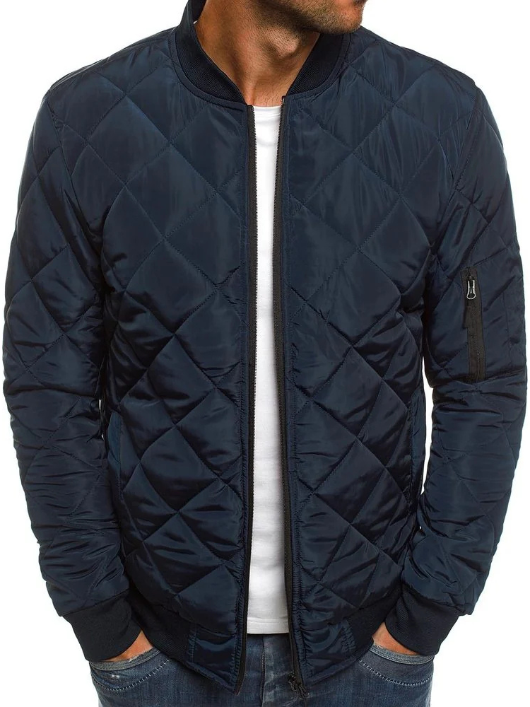 Men's Quilted Durable Puffer Jacket for Cold Weather